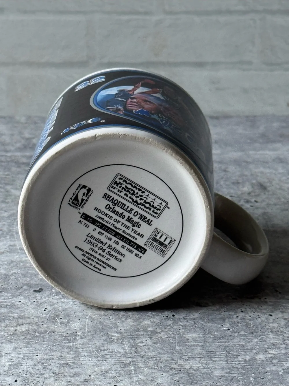 Shaquille O'Neal Shaq Orlando Magic 1992 / 1993 Rookie Coffee Mug Cup